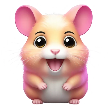 screaming pink hamster sticker