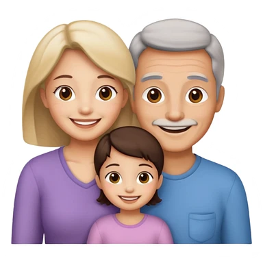 mama, papa niña y gata sticker