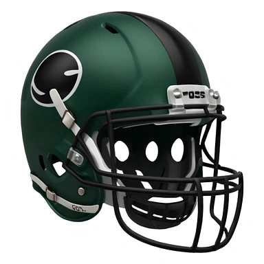College football player helmet in dark green color ( black player ) sticker