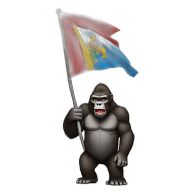 King kong avec le drapeau du congo sticker