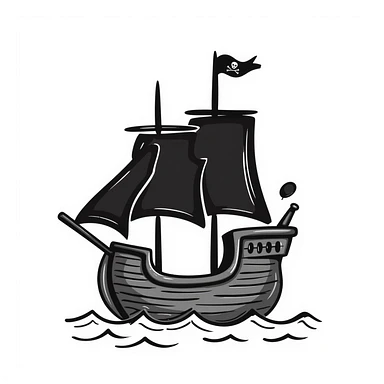 pirate ship sticker