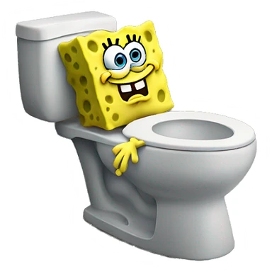 SpongeBob on the toilet sticker