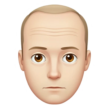 Receding hairline sticker
