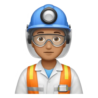 a man in ppe kit sticker