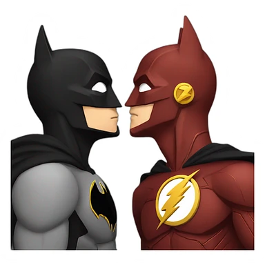 the flash kiss batman sticker
