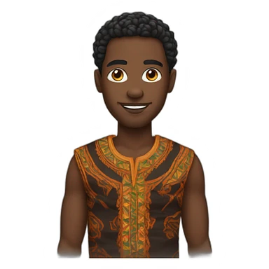 Black man wearing African attire sticker
