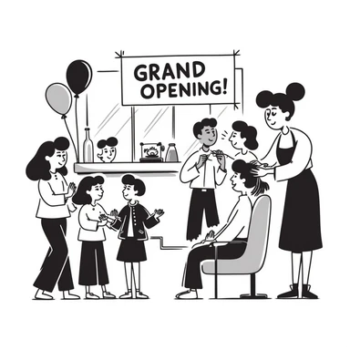 discount, event, customer attraction for hair salon marketing sticker