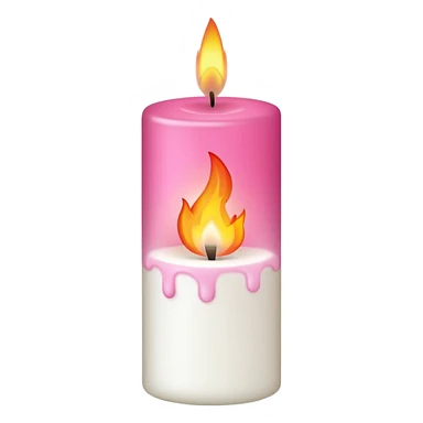 Pink fire on a white candle  sticker