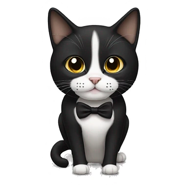 Tuxedo cat with goatee sticker