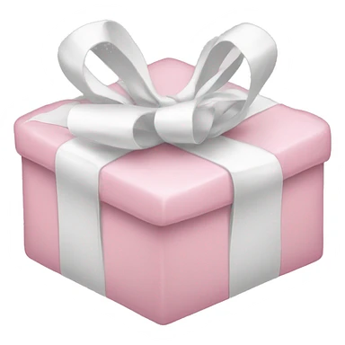 Light pink and white present sticker