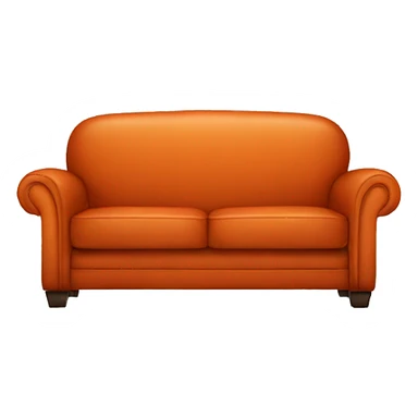 dark orange couch sticker