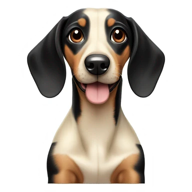 Black and cream weiner dog sticker