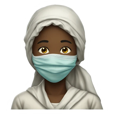 realism sick girl with a handkerchief sticker