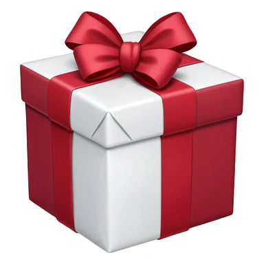 christmas gift with white color and cranberry bow sticker