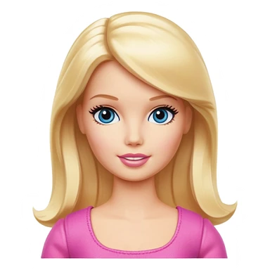 Barbie doll with blonde hair sticker