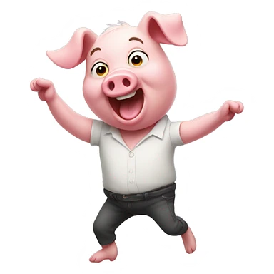 Dancing pig  sticker