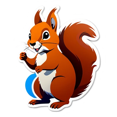 Squirrel sticker