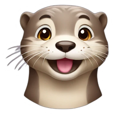 otter happy sticker