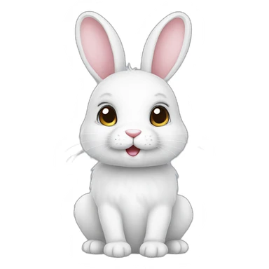 cute bunny white sticker