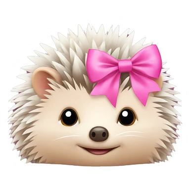 Hedgehog with pink bow  sticker