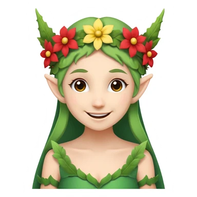 Elf with Flower Crown sticker
