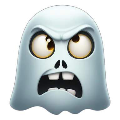 angry ghost sticker