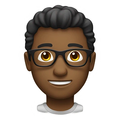 un chico negro con pelo corto y gafas sticker