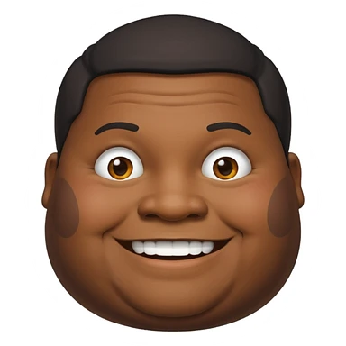 Obese black man sticker