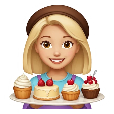 de una chica con postres sticker