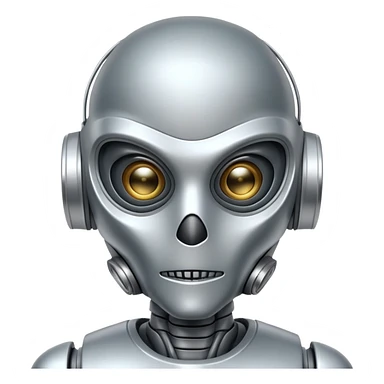 robot alien wearing medical mask sticker