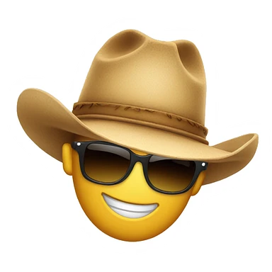 Sunglasses cowboy hat smirk sticker