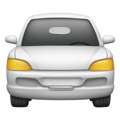 Car with face sticker