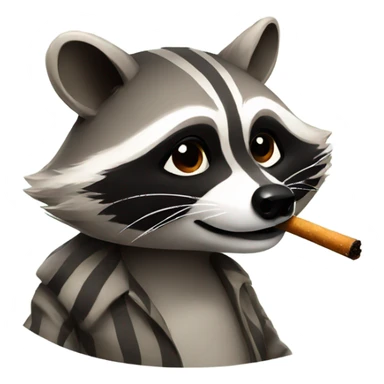 Raccoon smoking  sticker