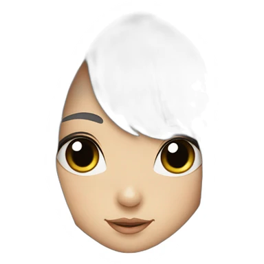 bunnygirl with long and fluffy black ears, long black hair sticker