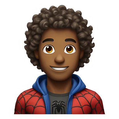 Curly hair spiderman  sticker