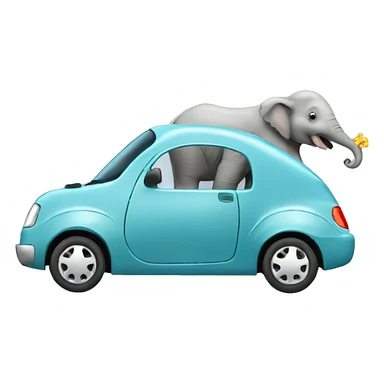 Elephant cute with car sticker
