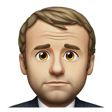 photorealistic Emmanuel Macron sad sticker