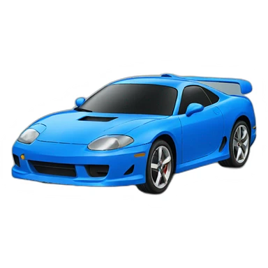 blue sport car sticker