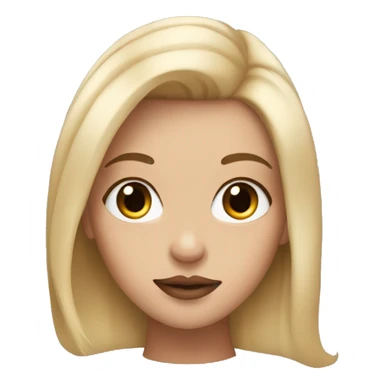 girl with blond midle hair, big lips, long lashes sticker