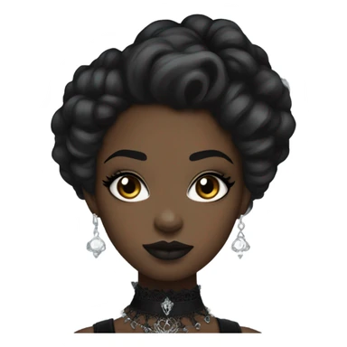 Black Gothic girl sticker