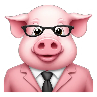 pig-cartoon-wearing-suit sticker