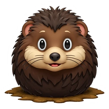 Mole coming out of a hole sticker