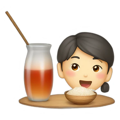 막걸리, drink, rice wine sticker