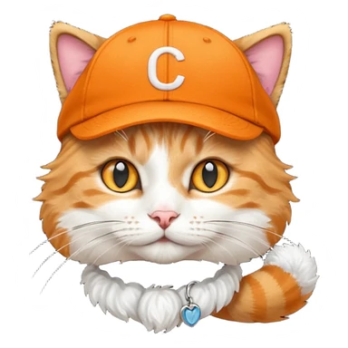 A cat wearing cap sticker