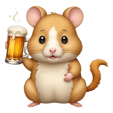 Hamster beer sticker