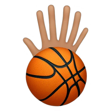 basketball attention finger sticker