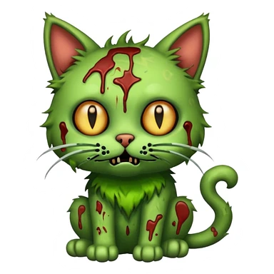 cute zombie cat sticker