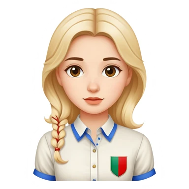 Pretty girl wearing an Italian shirt  sticker