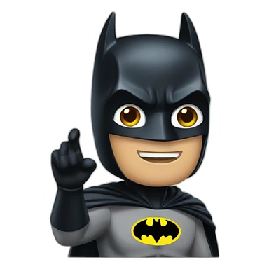 Batman waving sticker