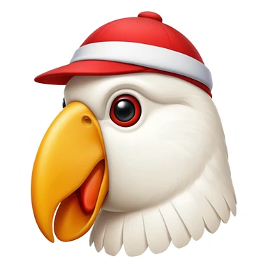 Un uccello con un cappellino  sticker